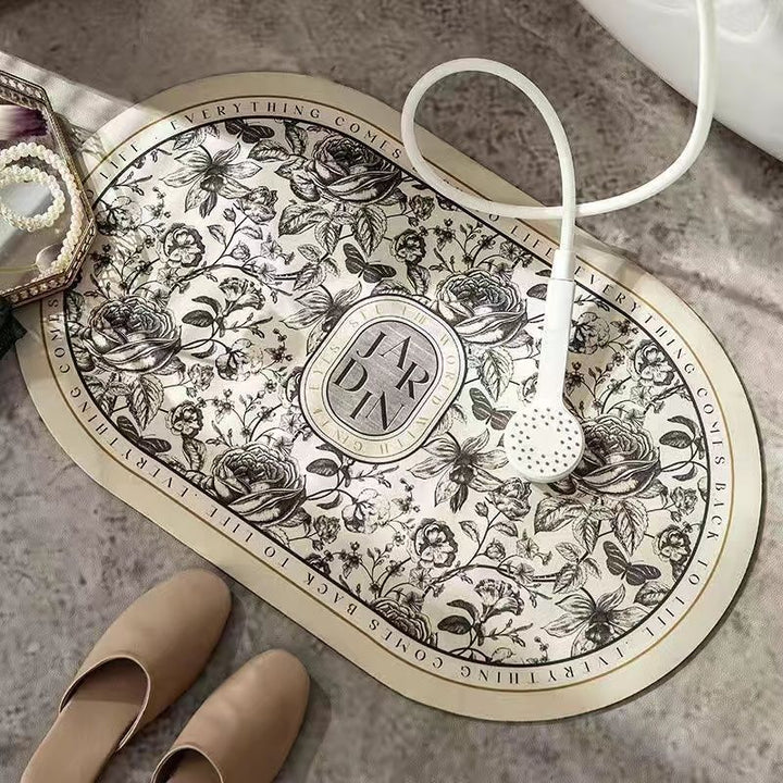 Elegant Country-Themed Bathroom Mat Bowlift