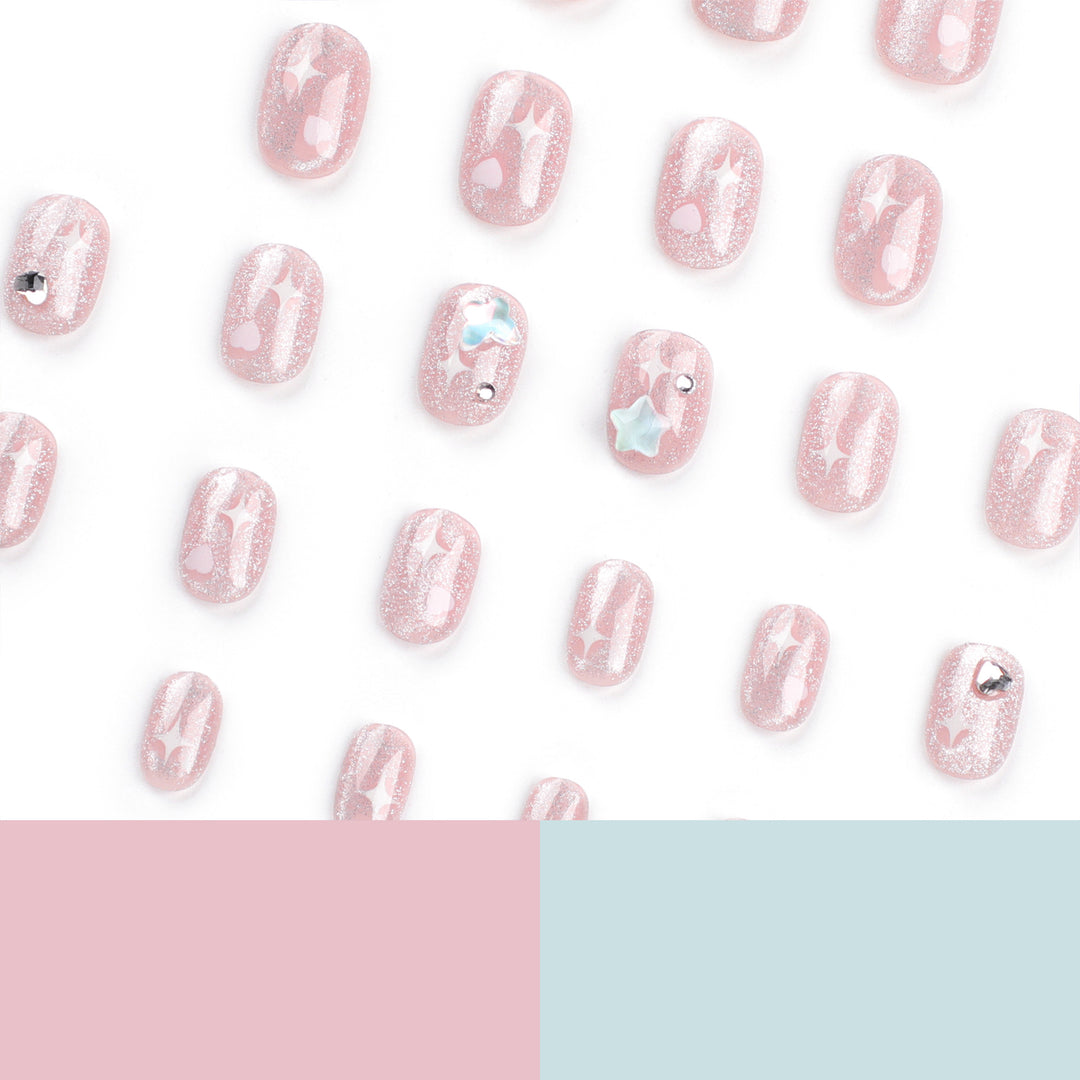 Artful Nail Art with Sparkling Accents Bowlift
