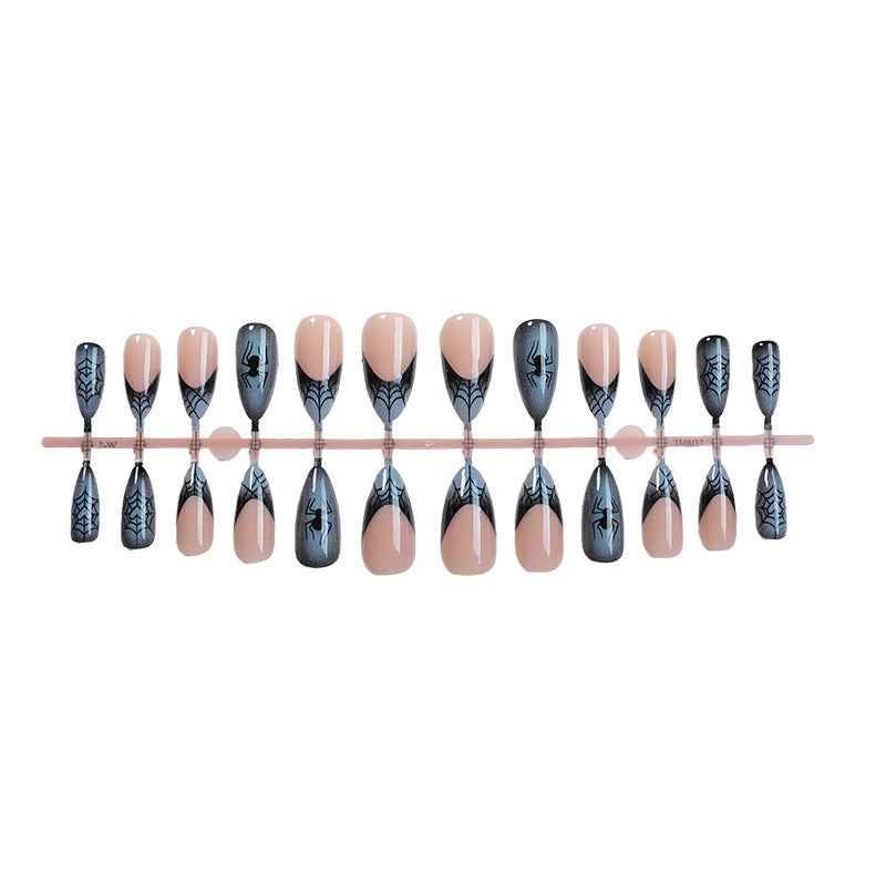 Acrylic Nail Set with Stylish Spider Design Bowlift