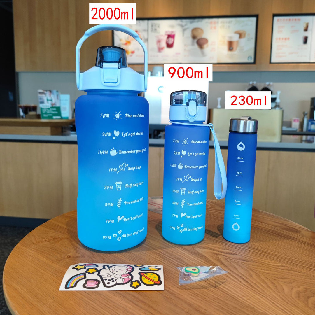 Ladies Motivating Water Bottle with Time Markers Bowlift