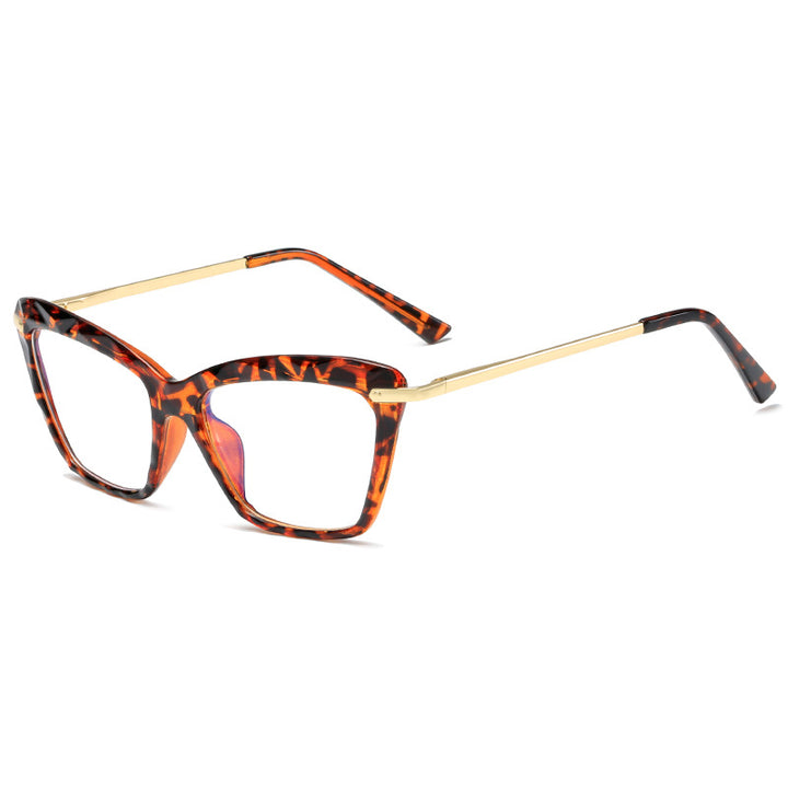 Women's fashionable oversized glasses with elegant metal frame Bowlift