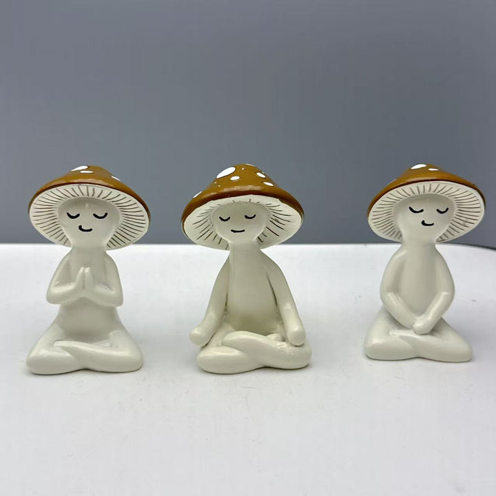 Meditating Mushroom Decoration Figure Bowlift