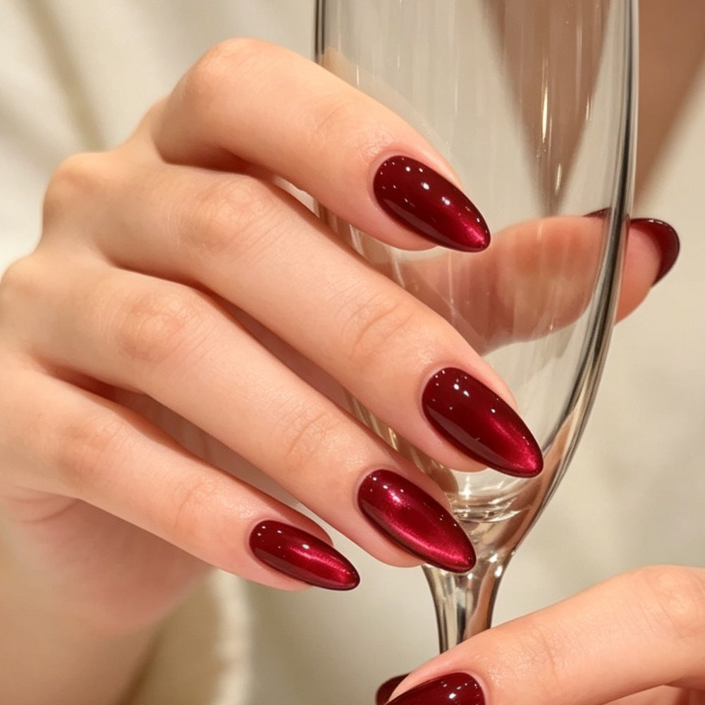 Glossy Stiletto Press-On Nails Bowlift