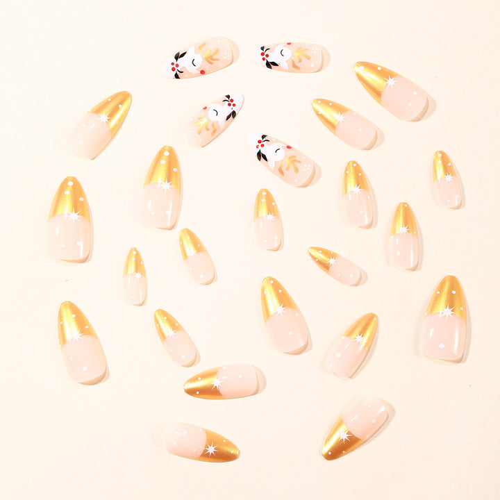 Decorative Glitter Stiletto Nail Art Extensions Bowlift