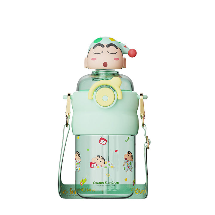 Ladies drinking bottle with interactive character lid Bowlift