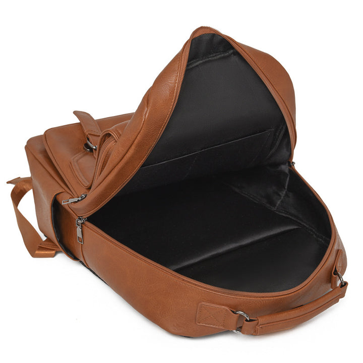 Stylish Leather Backpack Bowlift