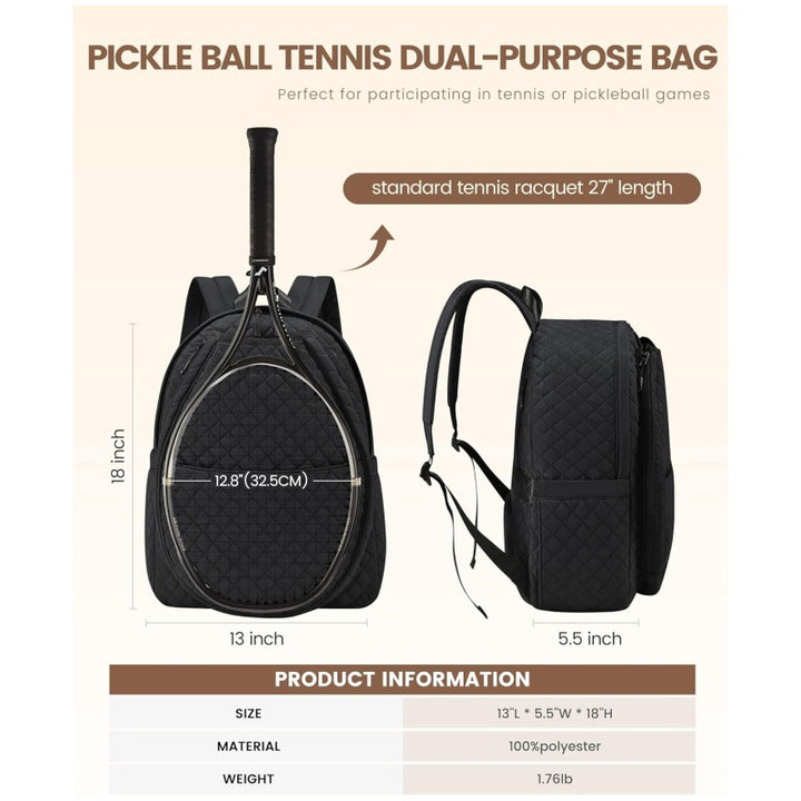 Sporty tennis backpack with insulated compartments Bowlift