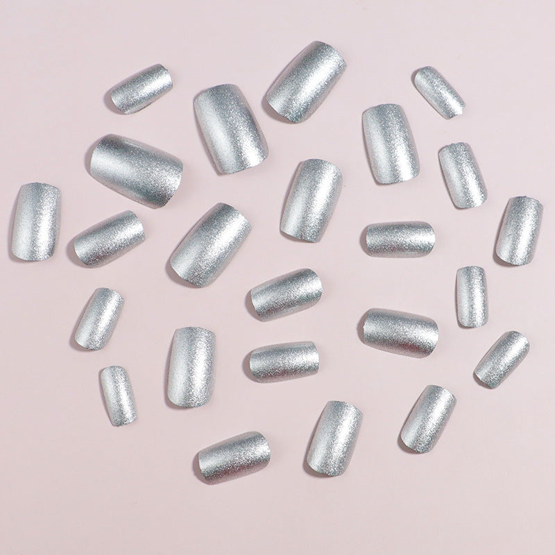 Shimmering Metallic Press-On Nail Set Bowlift