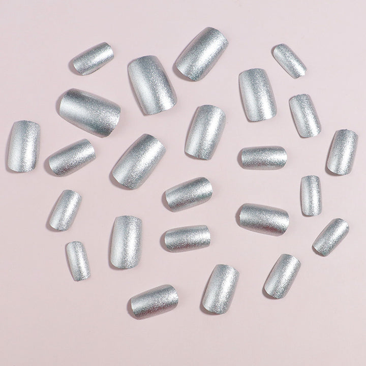 Shimmering Metallic Press-On Nail Set Bowlift