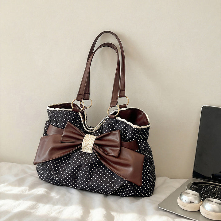 WoBow-Embellished Polka Dot Handbag Bowlift
