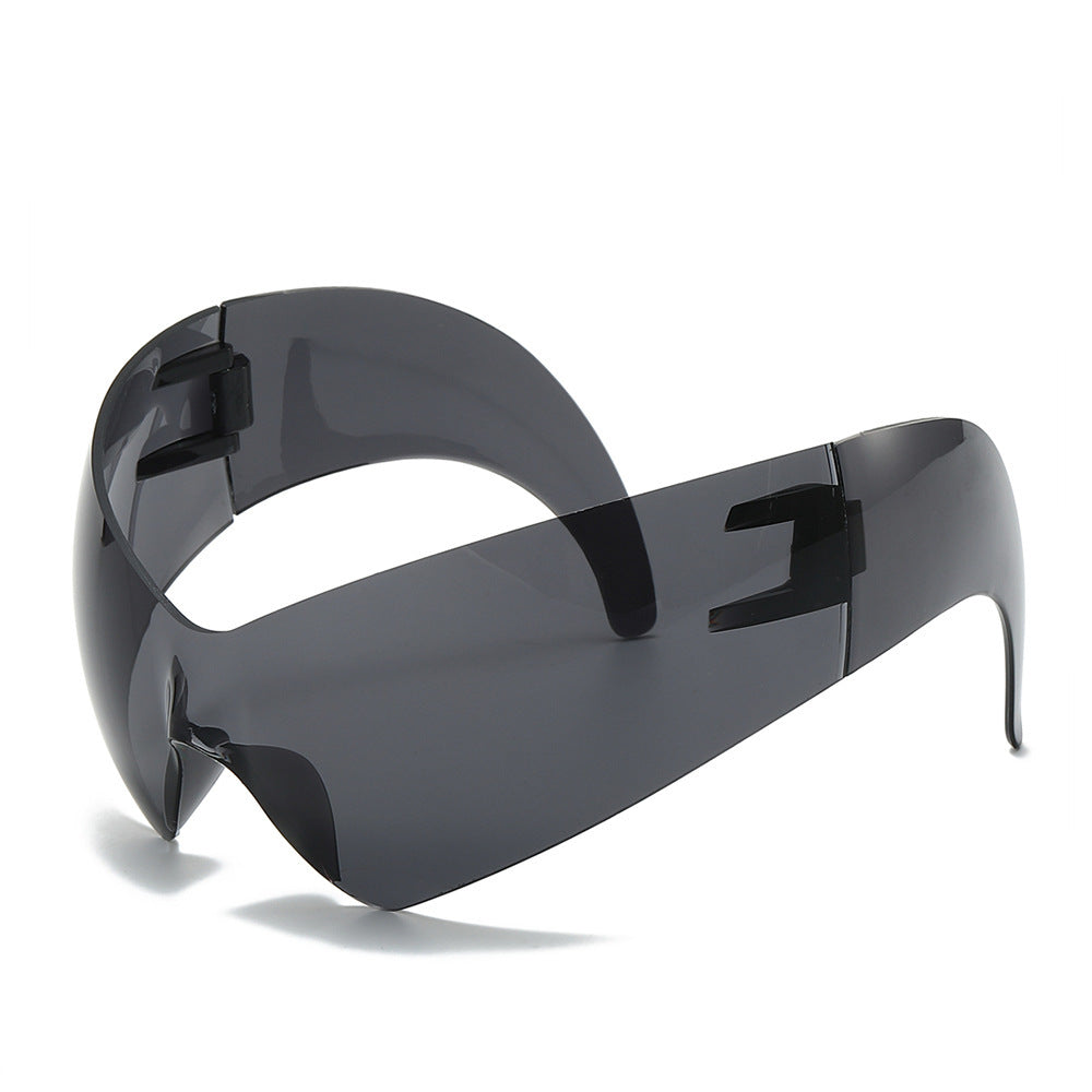 Futuristic Oversized Shield Sunglasses Bowlift