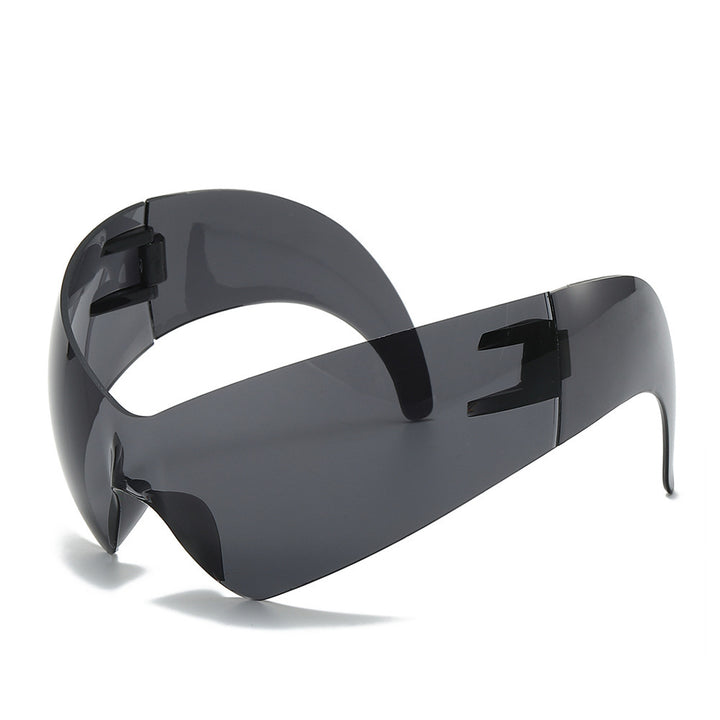 Futuristic Oversized Shield Sunglasses Bowlift