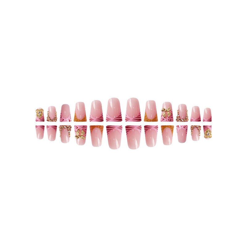 Floral Design Press-On Nails Bowlift