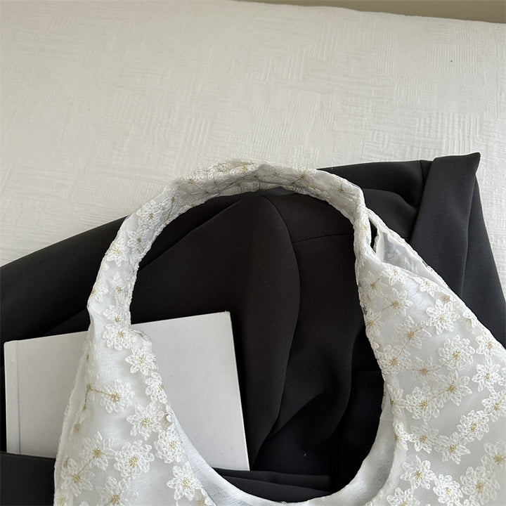 Floral Embroidered Tote