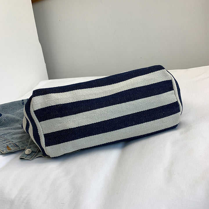 Casual Chic Striped Tote Bag