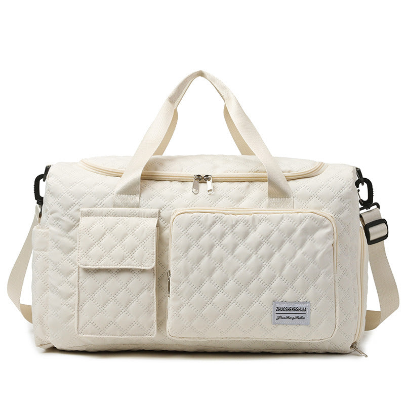 Quilted Multi-Compartment Sports Travel Duffel Bag Bowlift