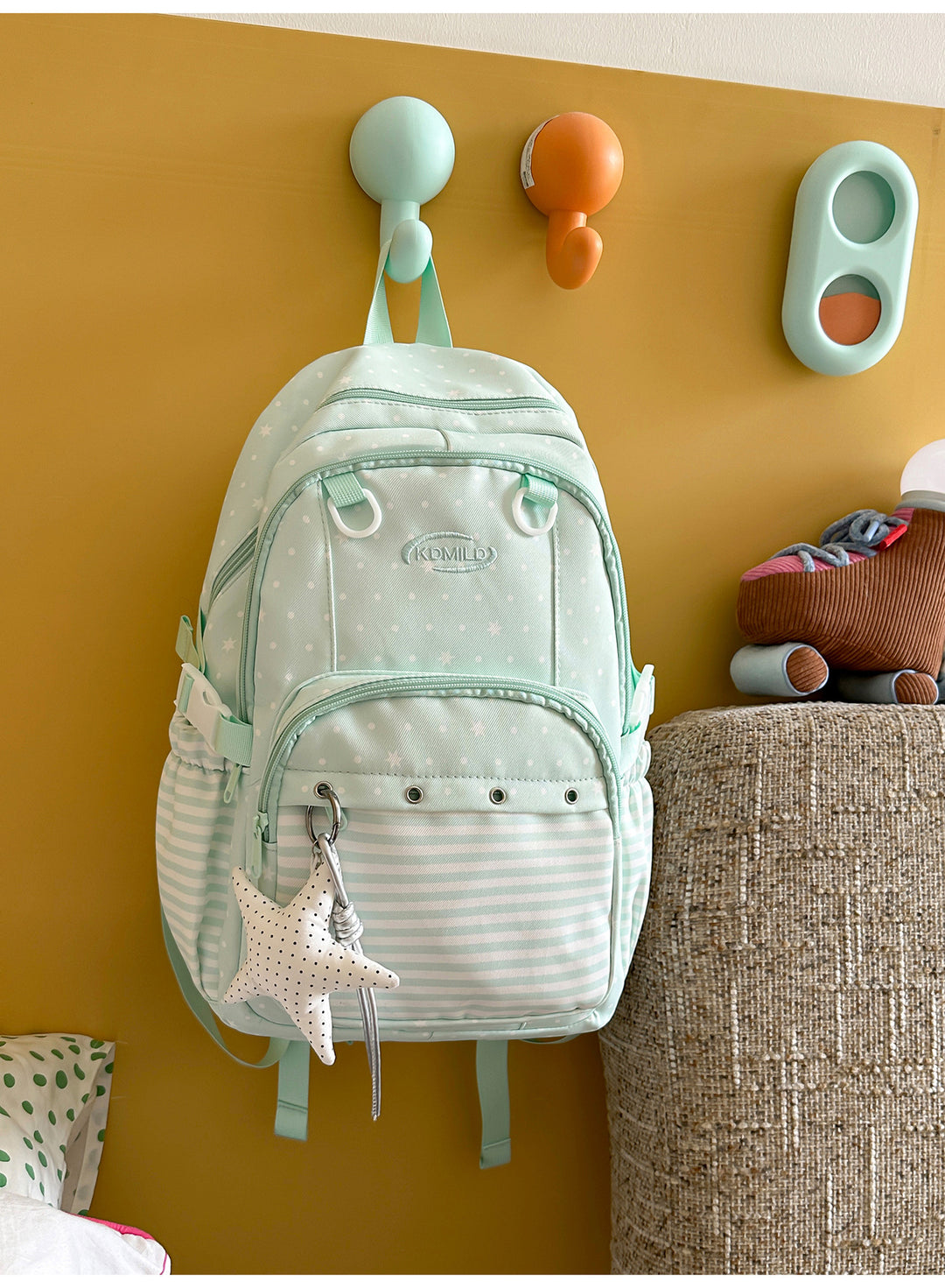 Multi-Functional Polka Dot Backpack