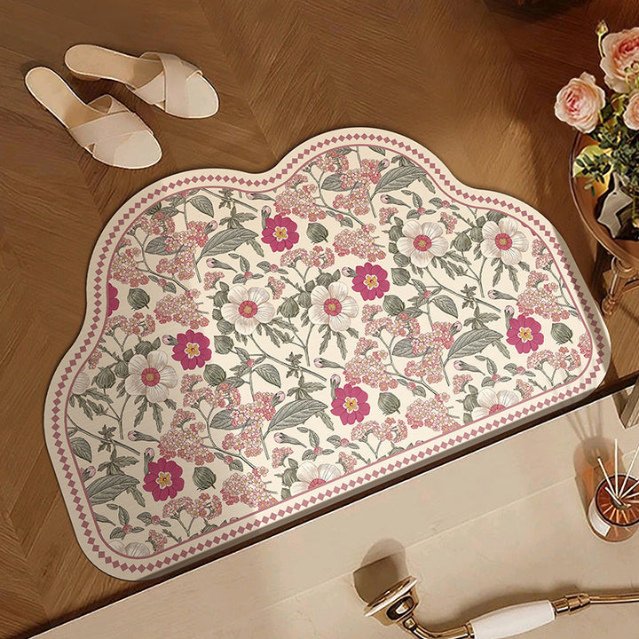 Floral Patterned Area Mat