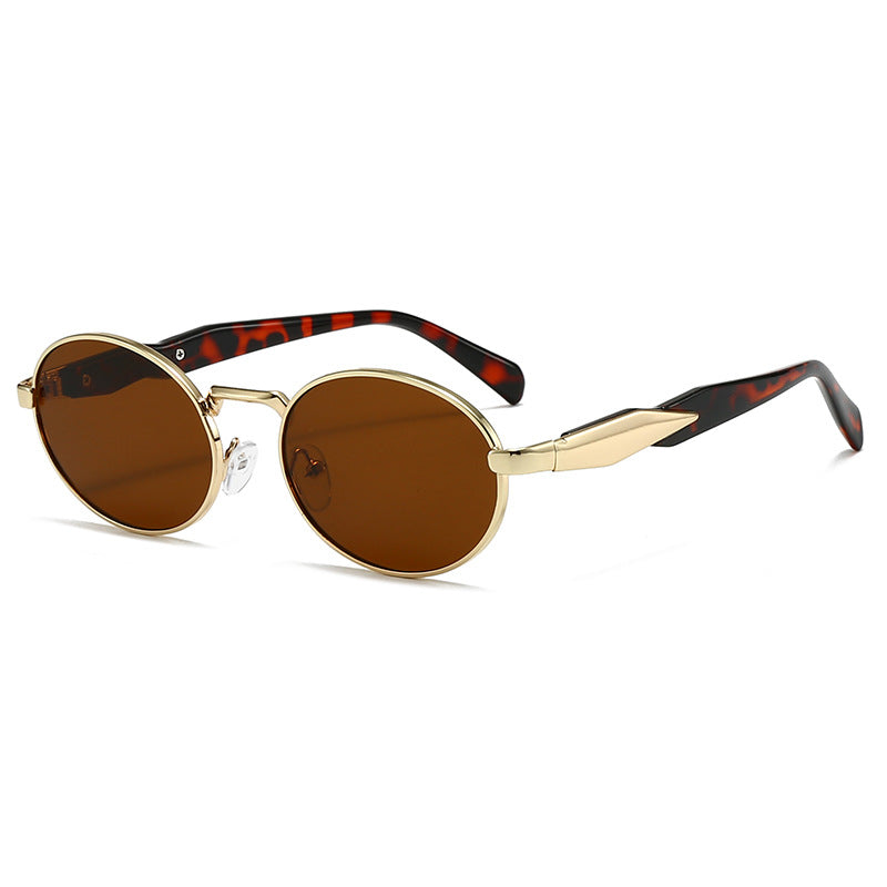 Retro Oval Frame Sunglasses