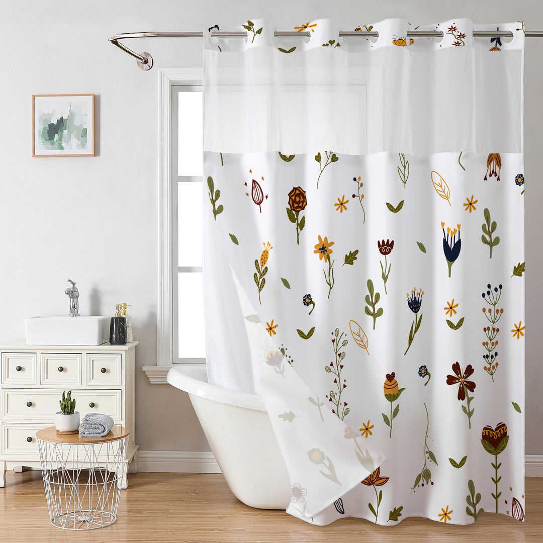 Strawberry-Themed Shower Curtain Bowlift