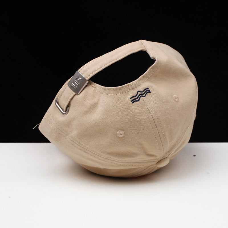 Women's Distressed Cotton Embroidered Baseball Cap Bowlift