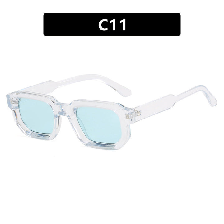 Women geometric sunglasses with fashionable high-gloss frame Bowlift