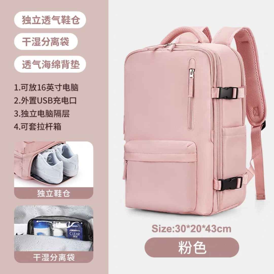 Multifunctional backpack with integrated USB port and separate compartment for shoes Bowlift