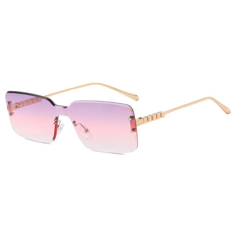 Women's modern rectangular sunglasses with stylish metal frame Bowlift