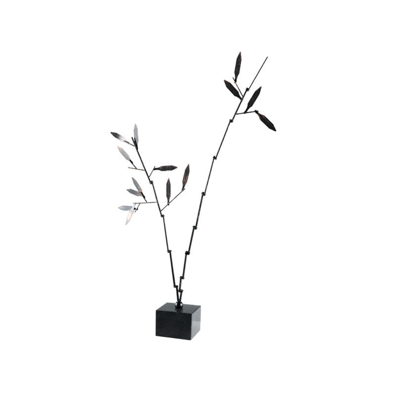 Modern Abstract Metal Plant Sculpture