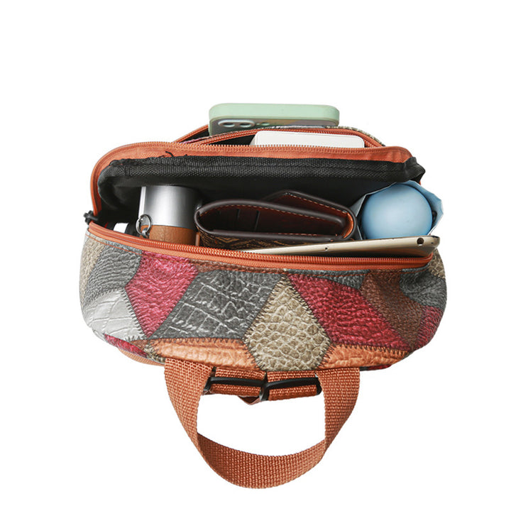 Women's Geometric Patterned Mini Backpack Bowlift