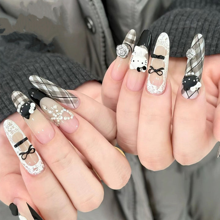 Artistic Gel Press-On Nail Set Bowlift