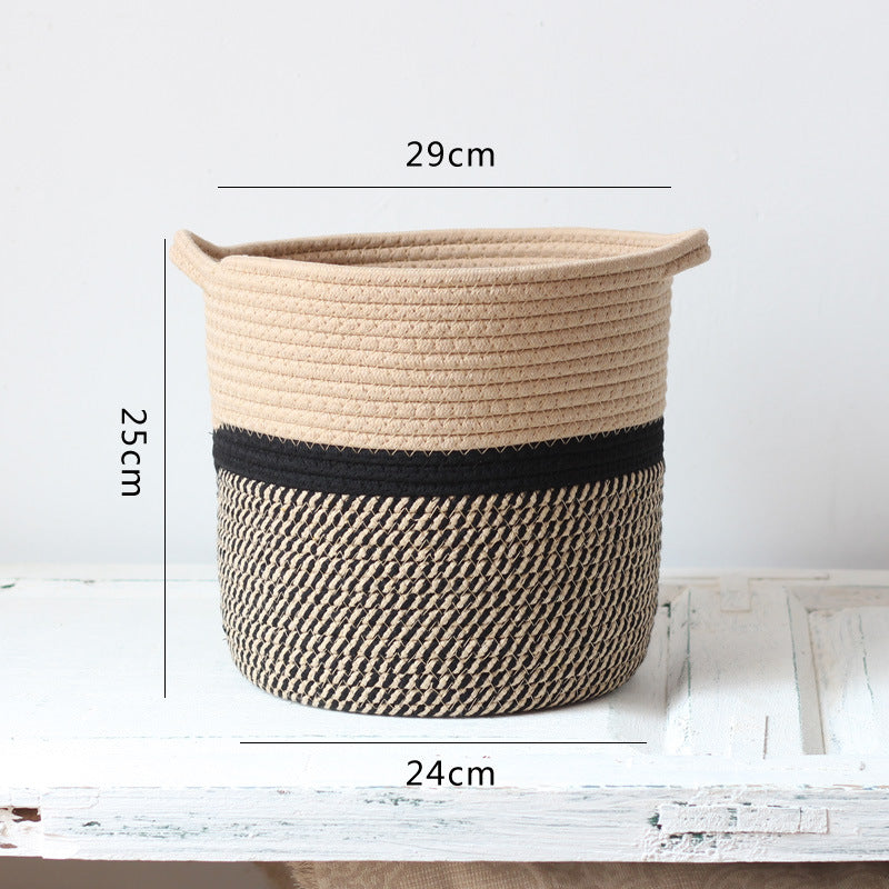 Handcrafted storage basket with handles Bowlift