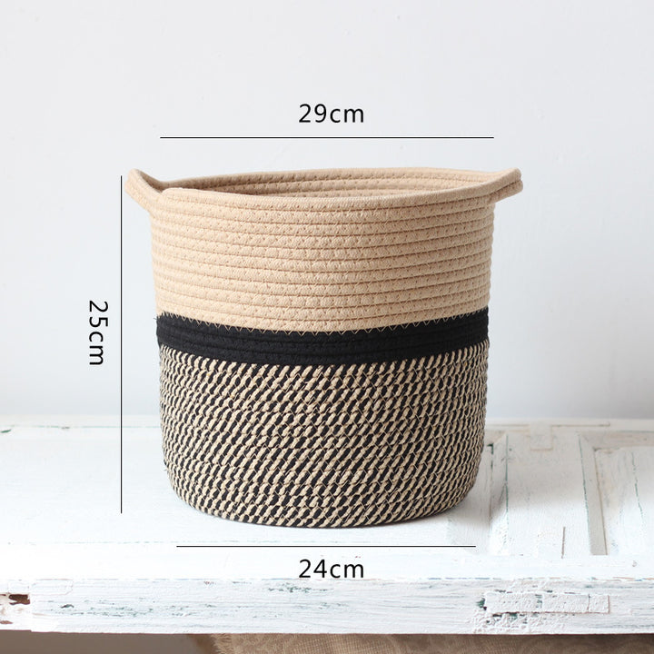 Handcrafted storage basket with handles Bowlift