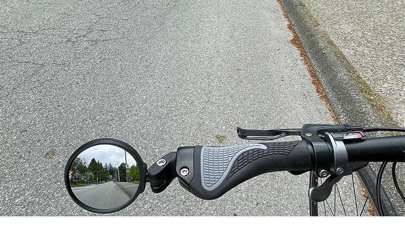 adjustable bicycle bar-end convex safety mirrors with full swivel and anti-glare glass Bowlift
