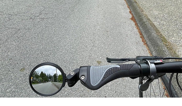 adjustable bicycle bar-end convex safety mirrors with full swivel and anti-glare glass Bowlift