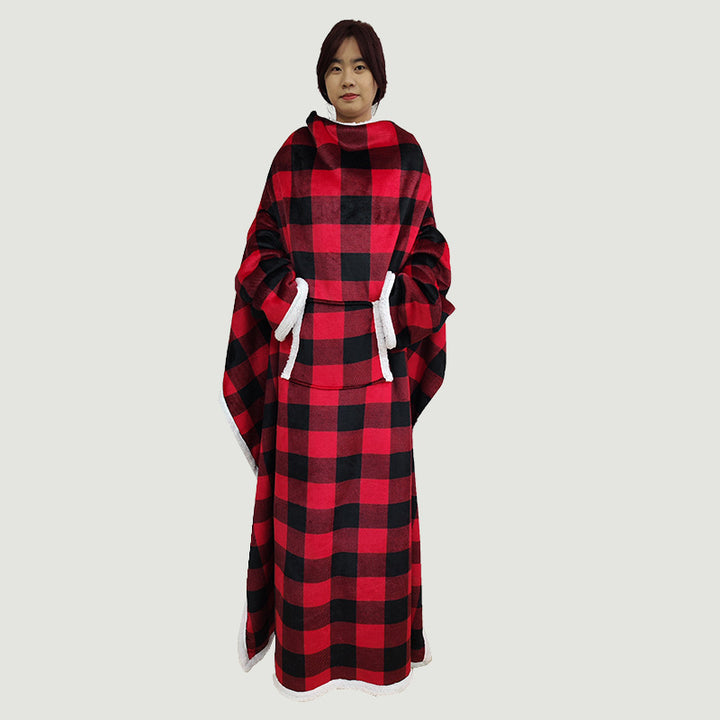 Women Cozy Oversized Poncho made of soft fleece Bowlift