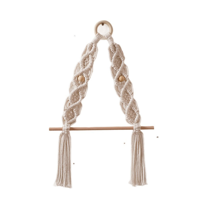 Macrame Hanging Plant Holder with Wooden Rod Bowlift