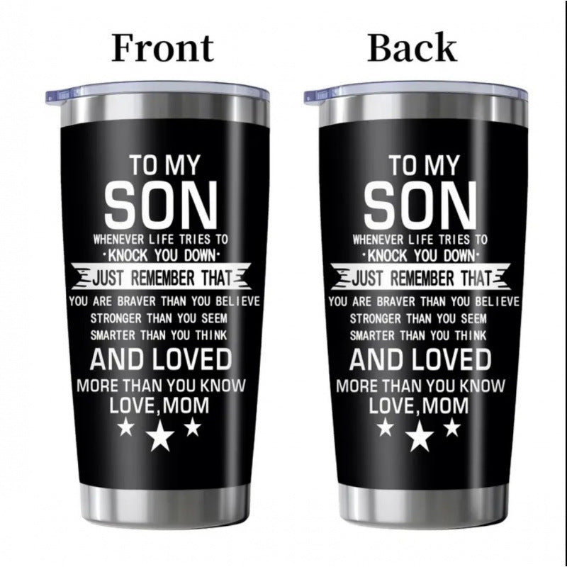 Double-Wall Vacuum Insulated Stainless Steel Travel Tumbler With Spill-Resistant Lid And Printed Cow Sunflower Design