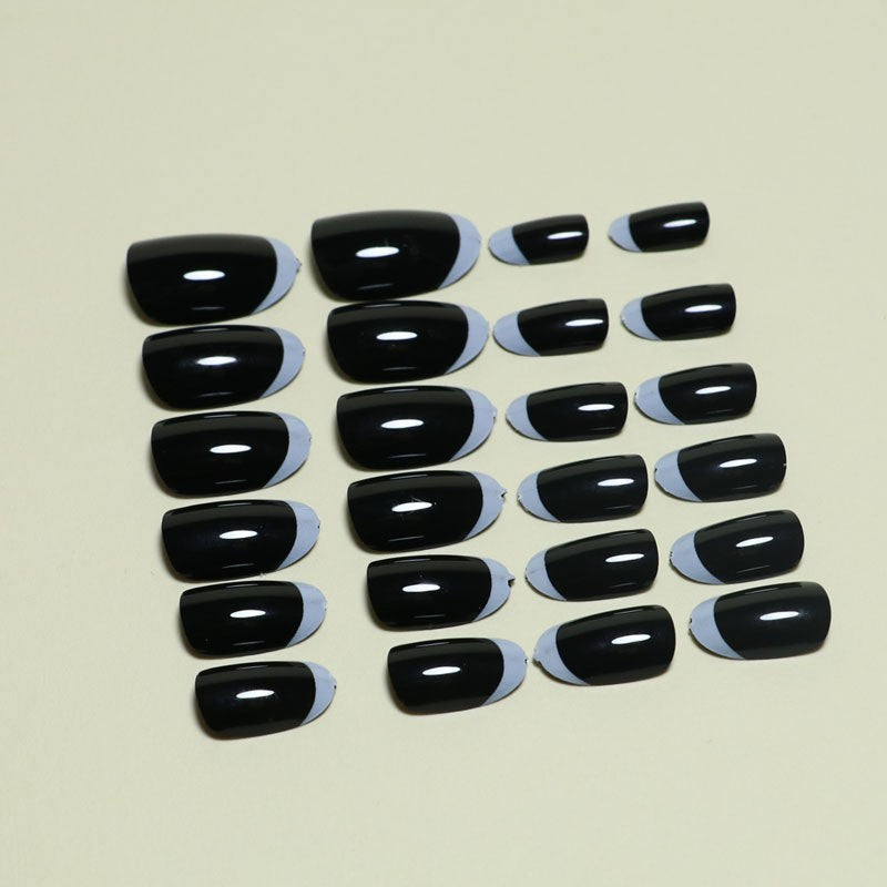 Elegant Stiletto French Tip Press-On Nails Bowlift