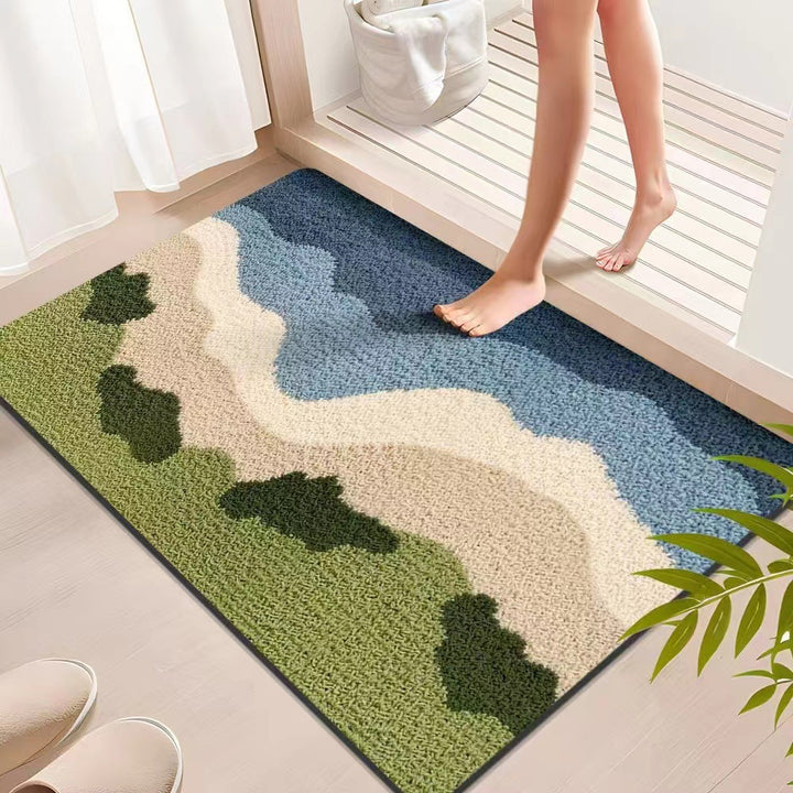 Floral Textured Indoor Mat Bowlift