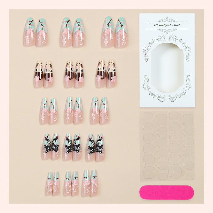 Artistic Press-On Nail Art Design Set Bowlift