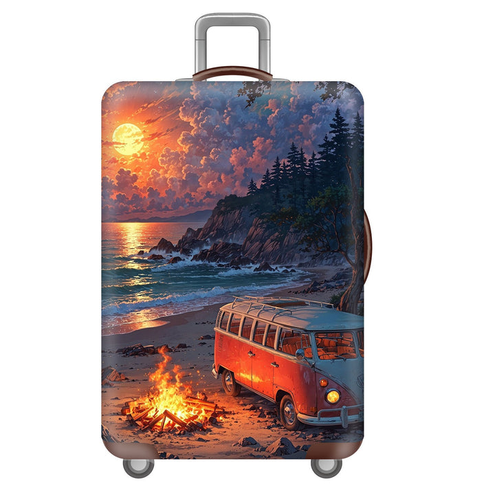 Unisex Hard Shell Suitcase with Dreamy Landscape Design Bowlift