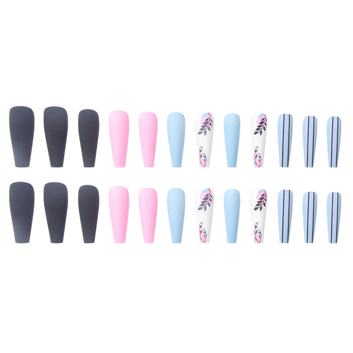 Creative Floral-Themed Press-On Nails Bowlift