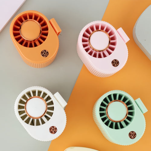 Ladies Portable Mini Hand Fan with Flexibly Adjustable Fan Direction Bowlift