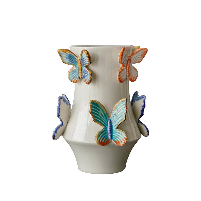 Decorative flower vase with butterflies Bowlift