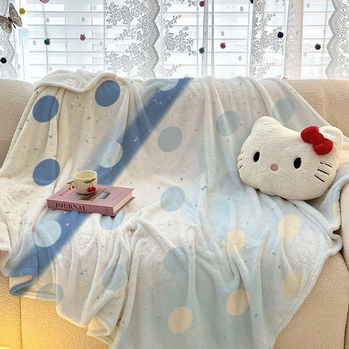 Cozy Polka Dot Fleece Blanket