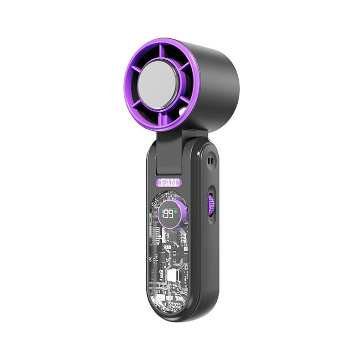 Ladies portable USB fan with integrated temperature display Bowlift