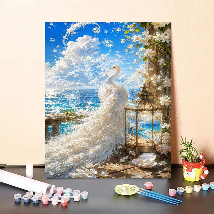 Dolphin-Themed DIY Paint by Numbers Canvas Art Bowlift