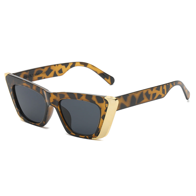 Women's fashionable sunglasses with square frame and luxurious inner lining Bowlift