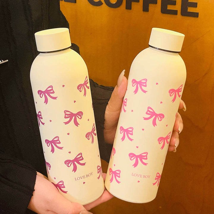 Women's insulated drinking bottle with stylish bow motif Bowlift